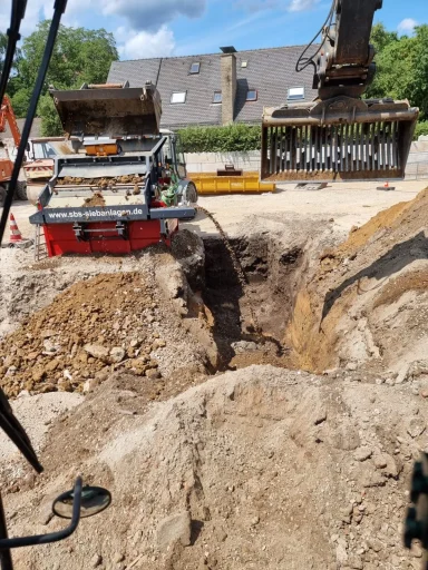 baustellensiebanlage rote siebanlage kleine siebanlage große siebanlage gute siebanlage deutsche siebanlage