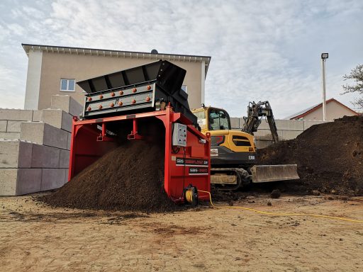 Bodenrecycling Erde sortieren Mutterbodensieb Siebgeräte für Erde Bodenfilteranlage Mutterbodenklassifikation Siebverfahren für Mutterboden