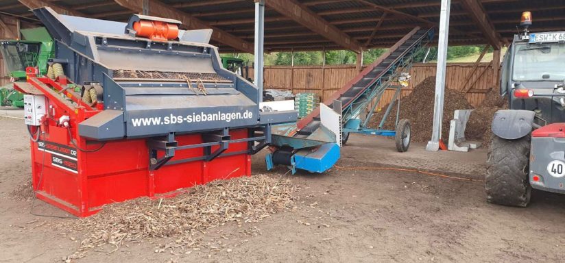 Siebanlage Holzhackschnitzel Holzhackschnitzel Siebmaschine Hackschnitzelsieb Holzschnitzelsieb Siebtechnik Hackschnitzel Holzabfall Siebanl