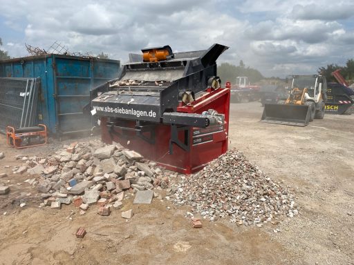 bauschuttsieben rote siebanlage kleine siebanlage große siebanlage gute siebanlage deutsche siebanlage