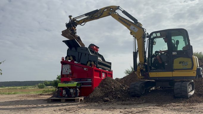 Siebanlage Erde Erdaufbereitung Erde sortieren Erde Siebtechnik Sieben von Erde Erdfraktionen trennen Erdklassifizierung Erde Filtration Sie